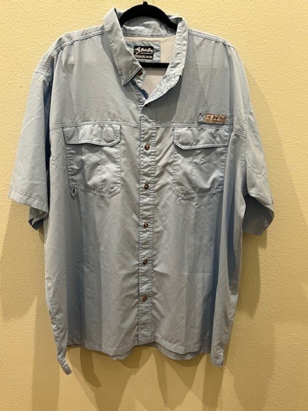 Bimini Bay shirt men's 3XL blue short sleeve outdoor vented fishing